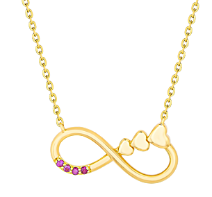Rangoli 22k Gold and Ruby Pendant Chain
