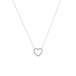 Damas Valentine's Day Collection Necklace In 18K White Gold and Studded with Diamonds
