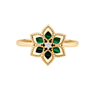 Stella D'Oro 18K Rose Gold Diamond And Malachite Ring
