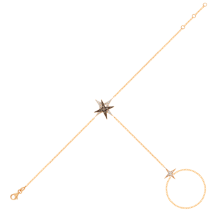 STAR Panja in 18K Rose Gold and Studded with White and Brown Diamonds