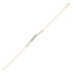 Harmony by Symphony Bracelet in 18K Yellow Gold with Akoya Pearls and Diamonds