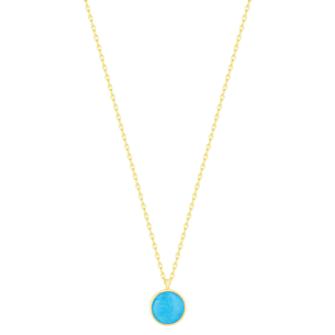 Talisman 18K Yellow Gold Turquoise Necklace