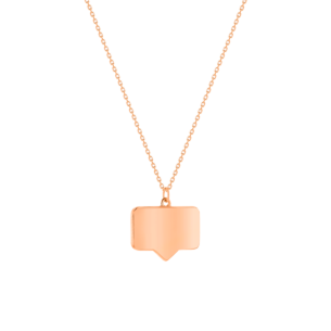 Like Heart Symbol Bubble Necklace in 14k Rose Gold