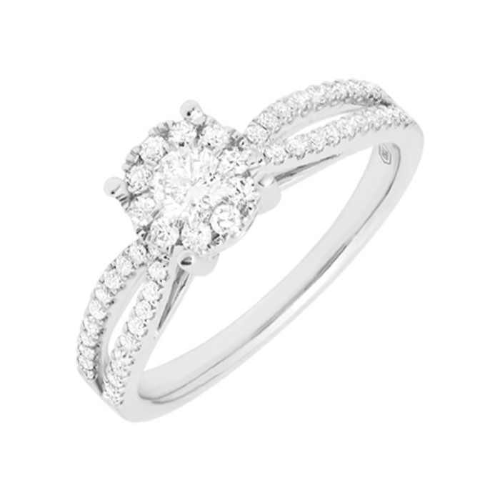 Bridal Damas Diamond Rings Damas Engagement Channel Set Diamond