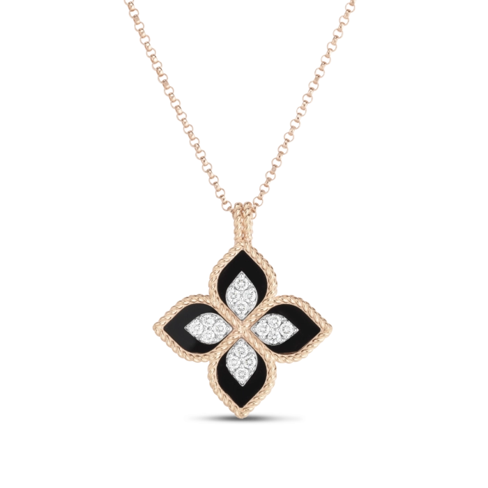 jewelers roberto coin princess flower diamond necklace