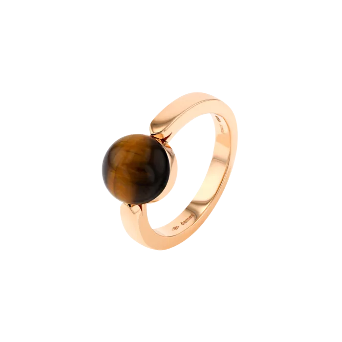 Dome Noble Tiger Eye Diamond Ring
