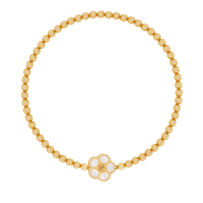 Farfasha Petali Del Mare Flower Bead Bracelet Yellow Gold