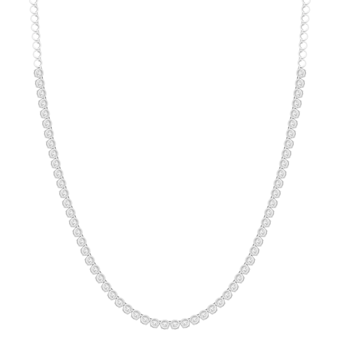 Gaia Eternity 12.2 Carat Lab-Grown Diamond Riviere Necklace in 18K