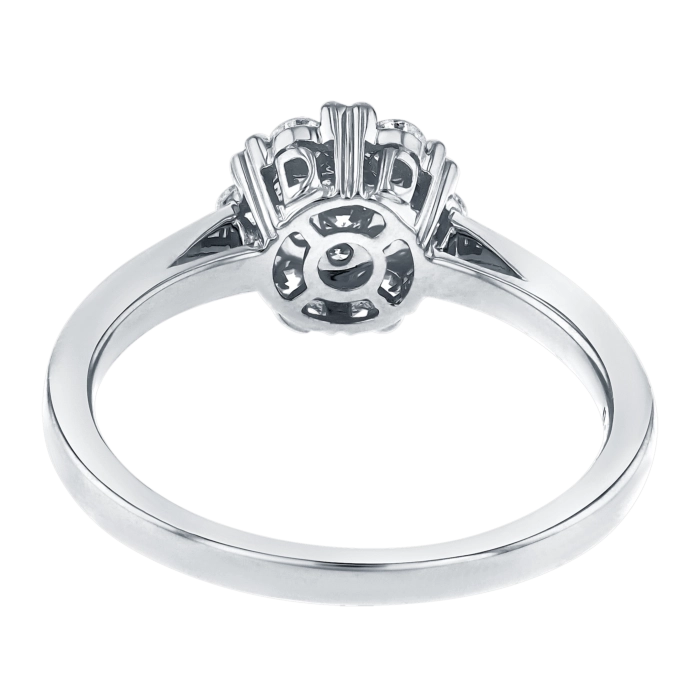 H2H Ring in 18K White Gold Studded with Diamonds