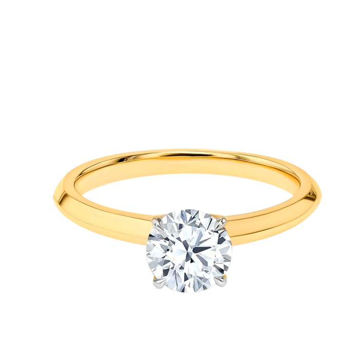 Gaia Solitaire Carat Engagement Diamond Ring 18K Yellow Gold