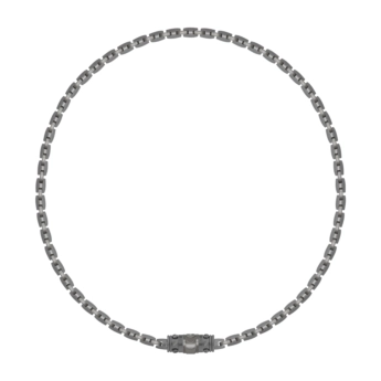 Gunmetal Revolve Necklace in Silver